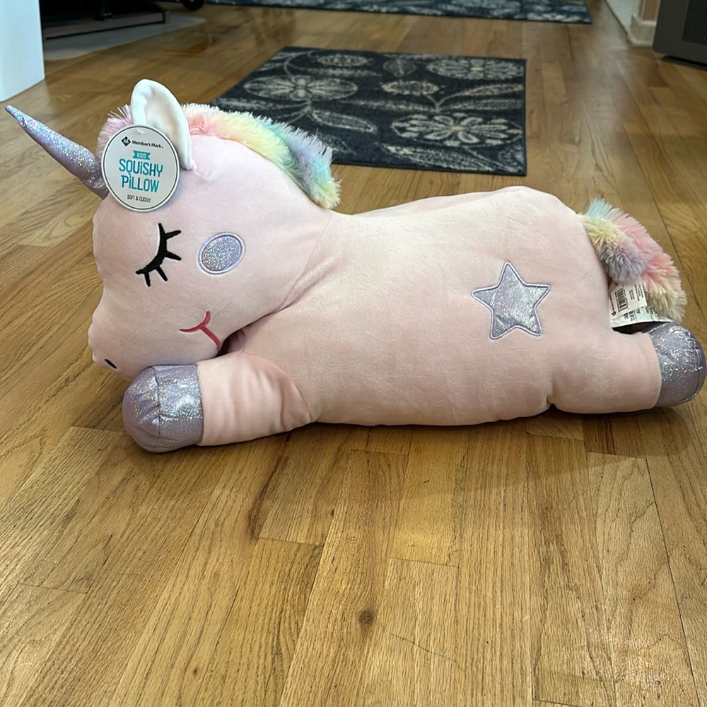 Kids unicorn squishy pillow